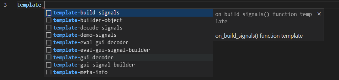 templates list